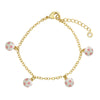 3D Soccer Ball Charm Bracelet (Pink)