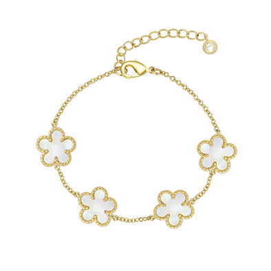Mother of Pearl Flower Bracelet