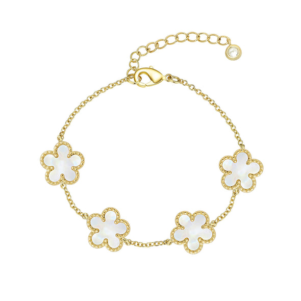Mother of Pearl Flower Bracelet