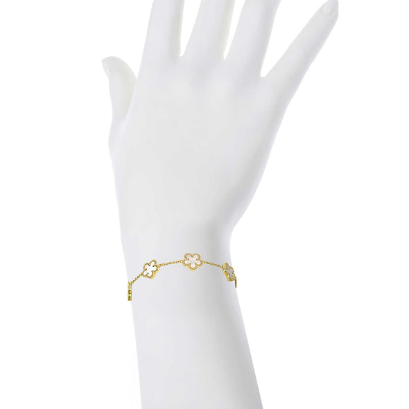 Mother of Pearl Flower Bracelet