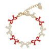 Flat Bow Bracelet (Red/White)