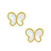 Mother of Pearl Butterfly Stud Earrings