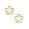 Mother of Pearl Flower Stud Earrings