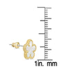 Mother of Pearl Flower Stud Earrings