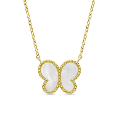 Mother of Pearl Butterfly Necklace