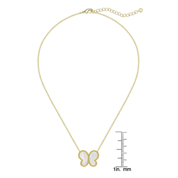 Mother of Pearl Butterfly Necklace