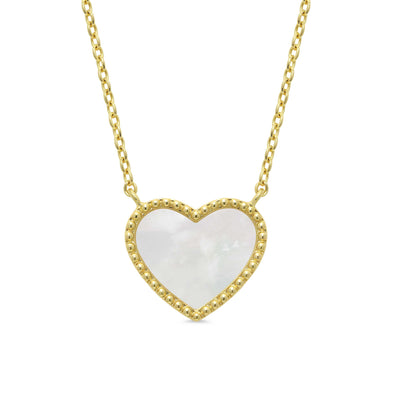 Mother of Pearl Heart Necklace