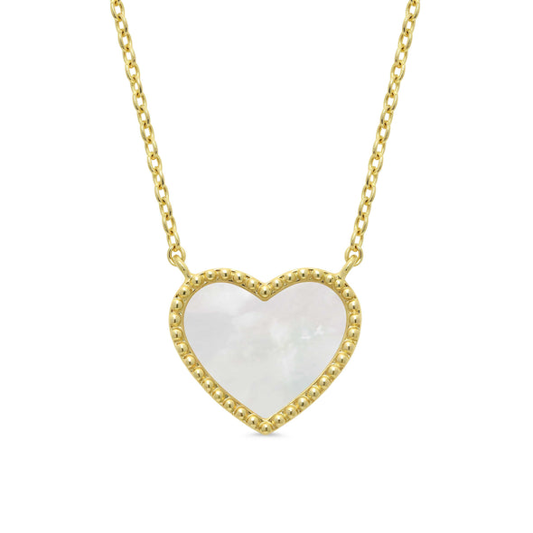 Mother of Pearl Heart Necklace