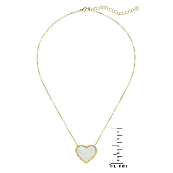 Mother of Pearl Heart Necklace