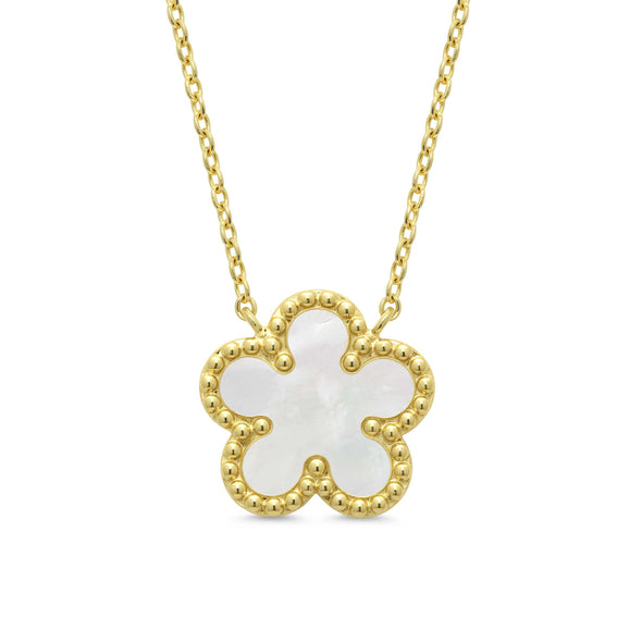 Mother of Pearl Flower Necklace