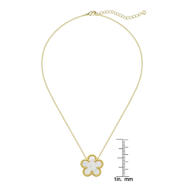 Mother of Pearl Flower Necklace