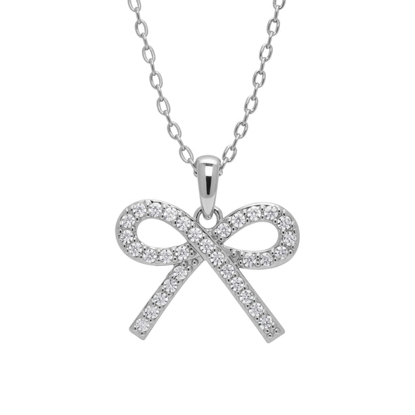 CZ Bow Necklace