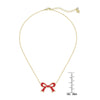 Flat Bow Necklace (Red)