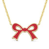 Flat Bow Necklace (Red)