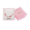 Flat Bow Link Necklace (Pink/Red)