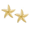 Starfish Stud Earrings in 18k Gold over Sterling Silver