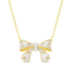 Bow Necklace with CZ